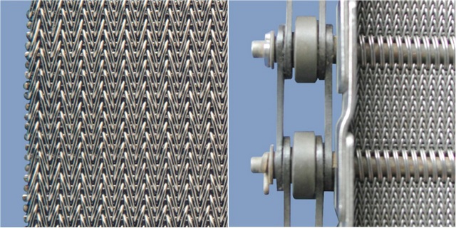 Металлическая конвейерная лента с проволочным соединением 