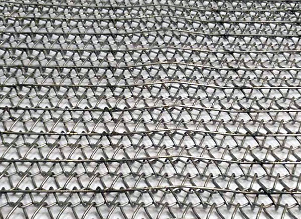 плоская жаропрочная конвейерная лента с плетением для печей проходного типа