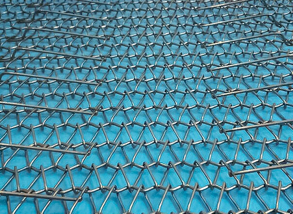 плоская жаропрочная конвейерная лента с плетением для печей проходного типа