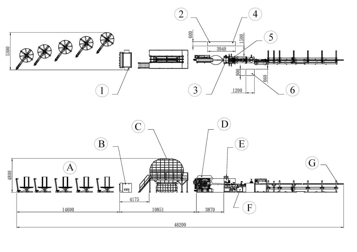 линия оборудования для производства треугольных стальных каркасов